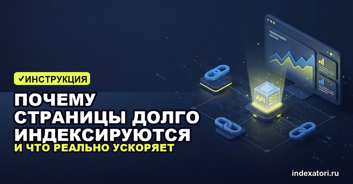 Почему страницы долго индексируются и что реально ускоряет